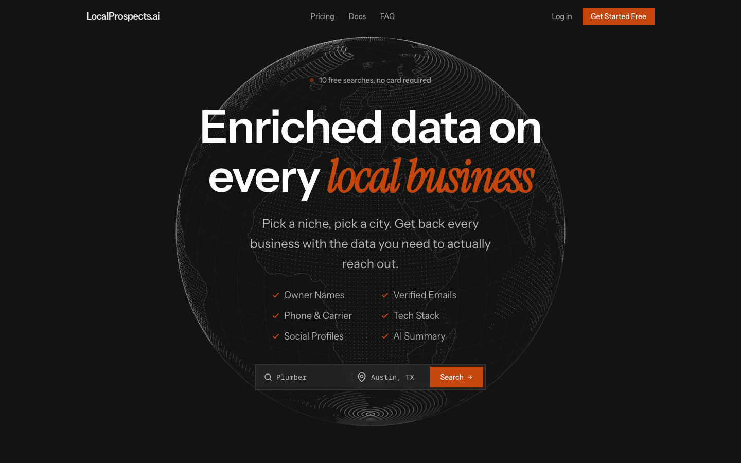 LocalProspects.ai, enriched data on every local business